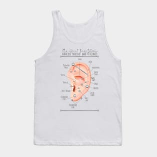 Ear Piercing Chart Tank Top